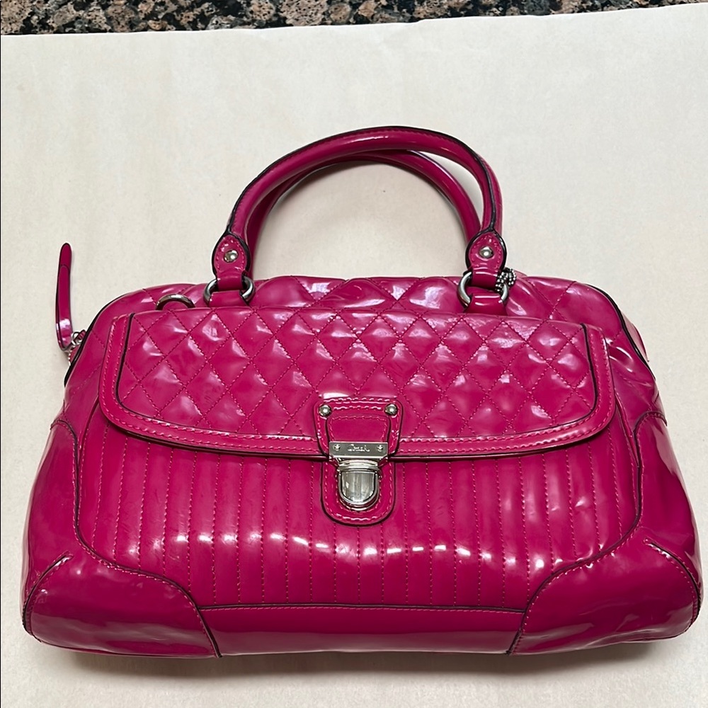 Chic Coach Pink Quilted Handbag